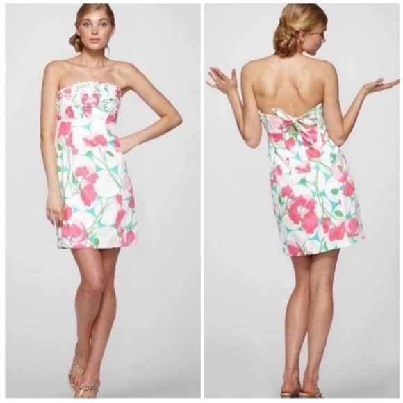 Lilly Pulitzer Franco Floral Mini Dress White Had Me A Blast - Picture 1 of 10